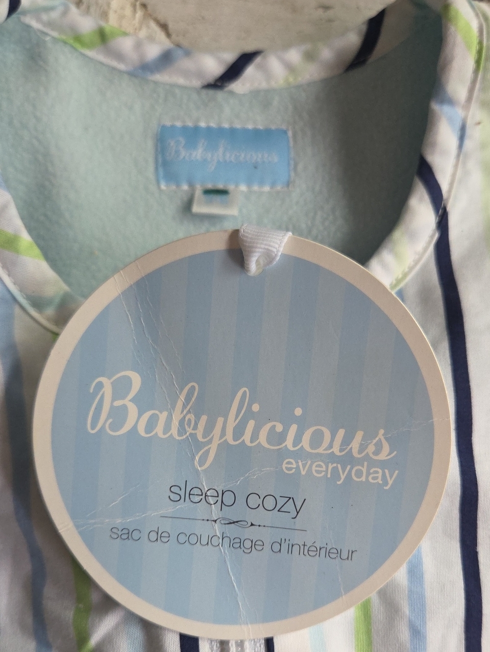 Baby Pajamas - Light Blue Stripe Sleep Cozy